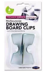 Drawing Board Clips set of 4
